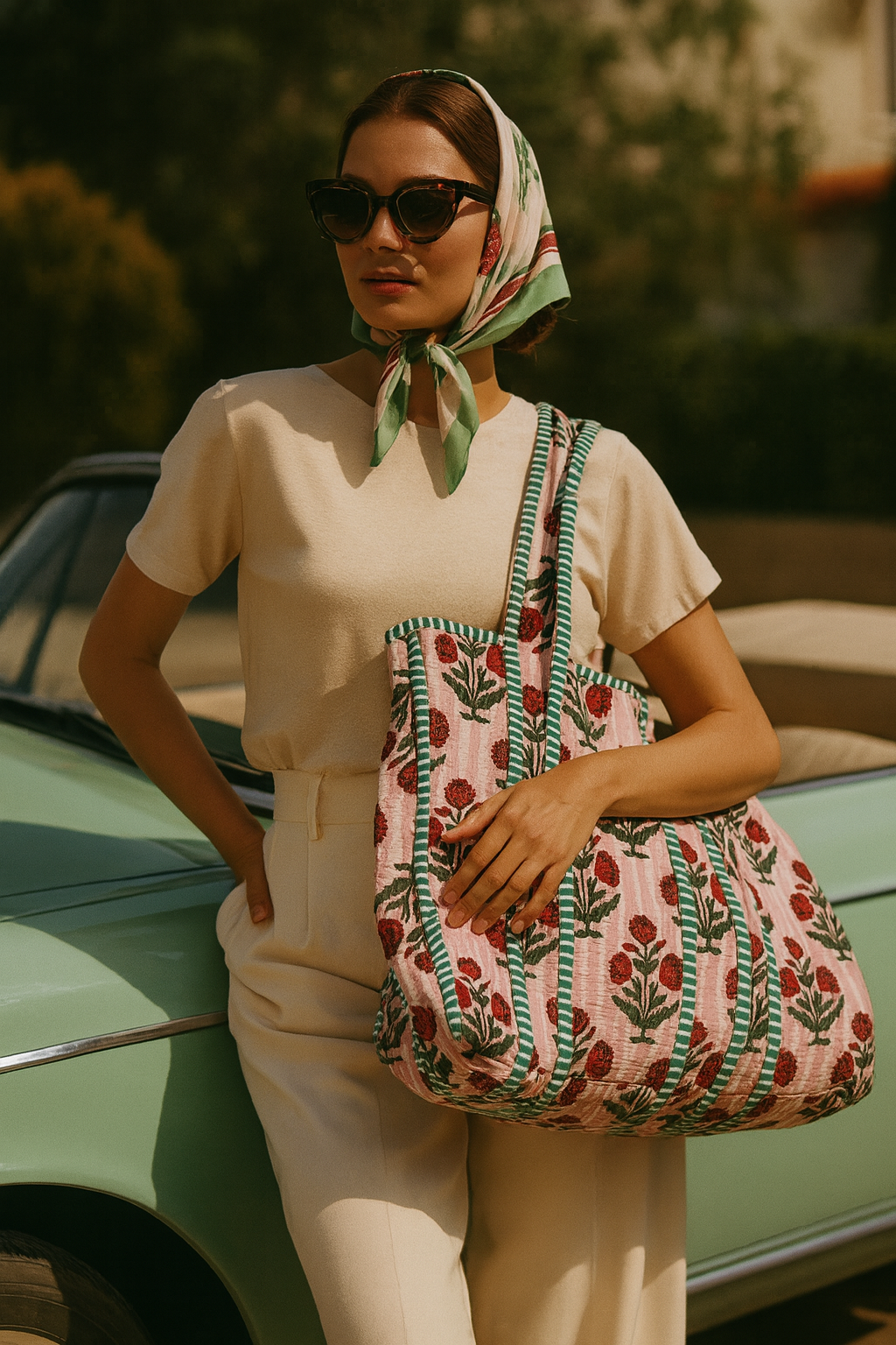 Mint Bloom Tote