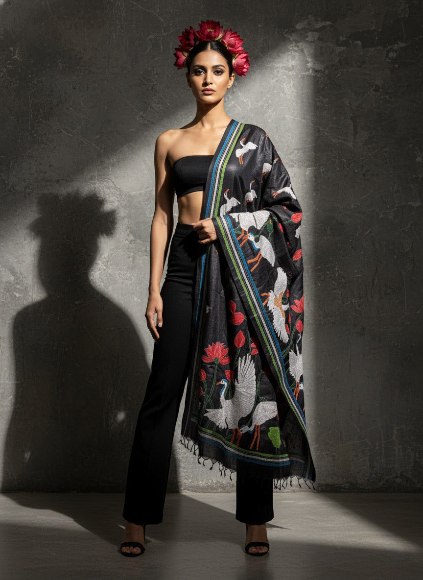 Poppy & Crane Noir Dupatta