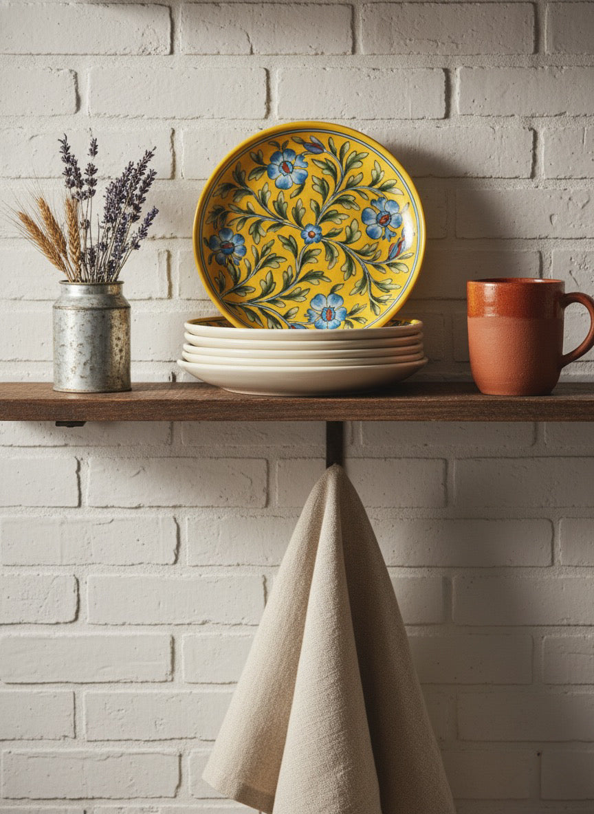 Mustard Bloom Plate: Medium