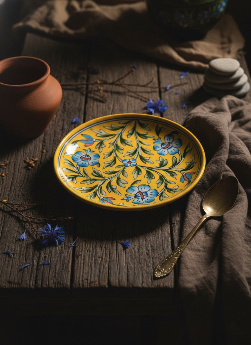 Mustard Bloom Plate: Medium