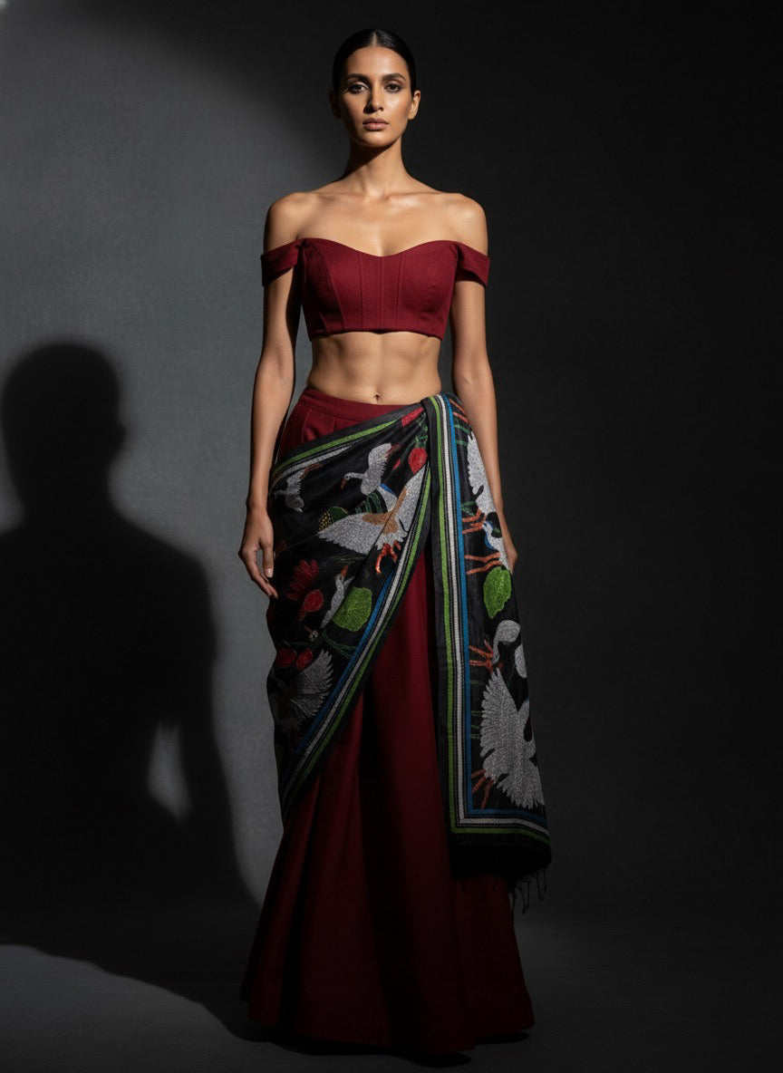 Poppy & Crane Noir Dupatta