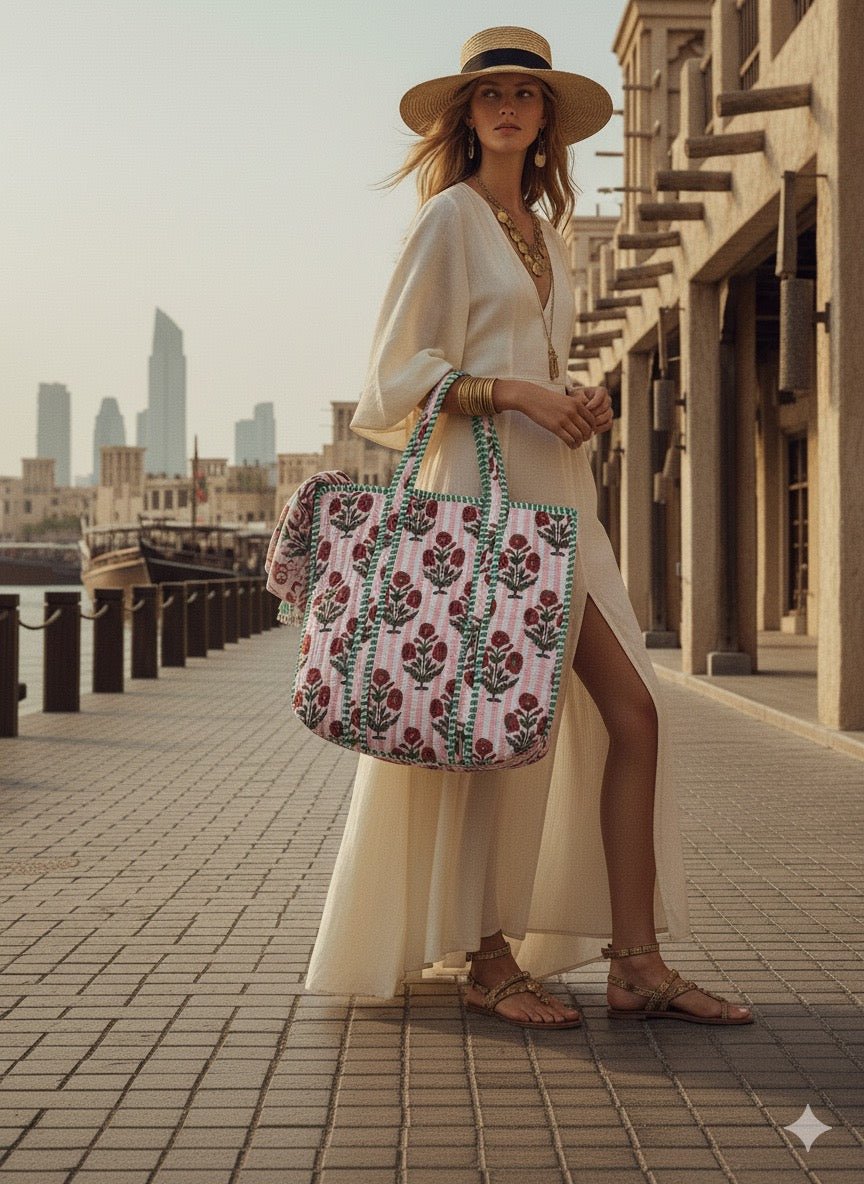 Mint Bloom Tote