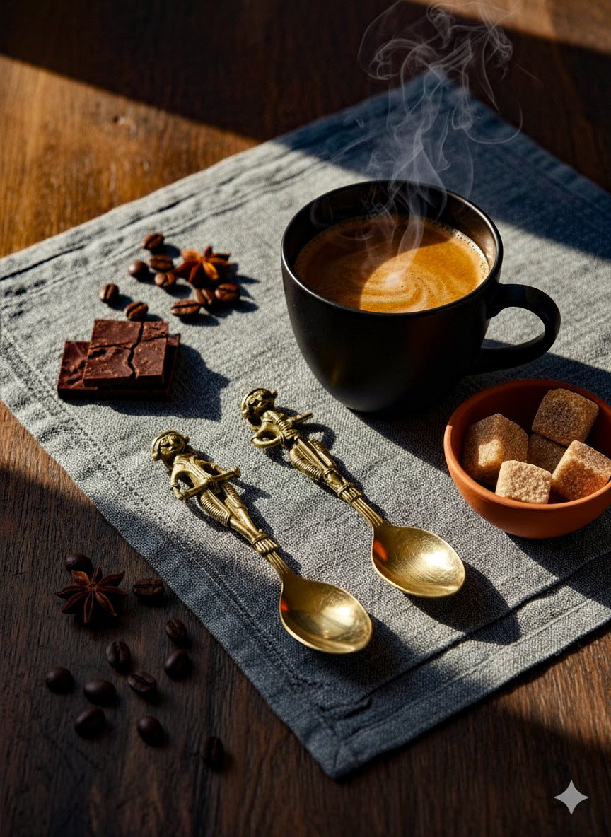 Antique Brass Spoons (Pair)