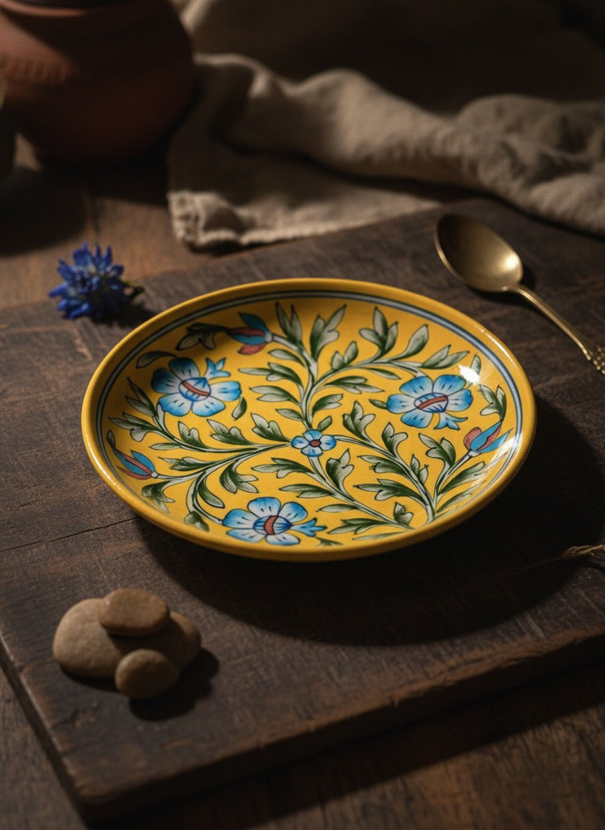 Mustard Bloom Plate: Medium